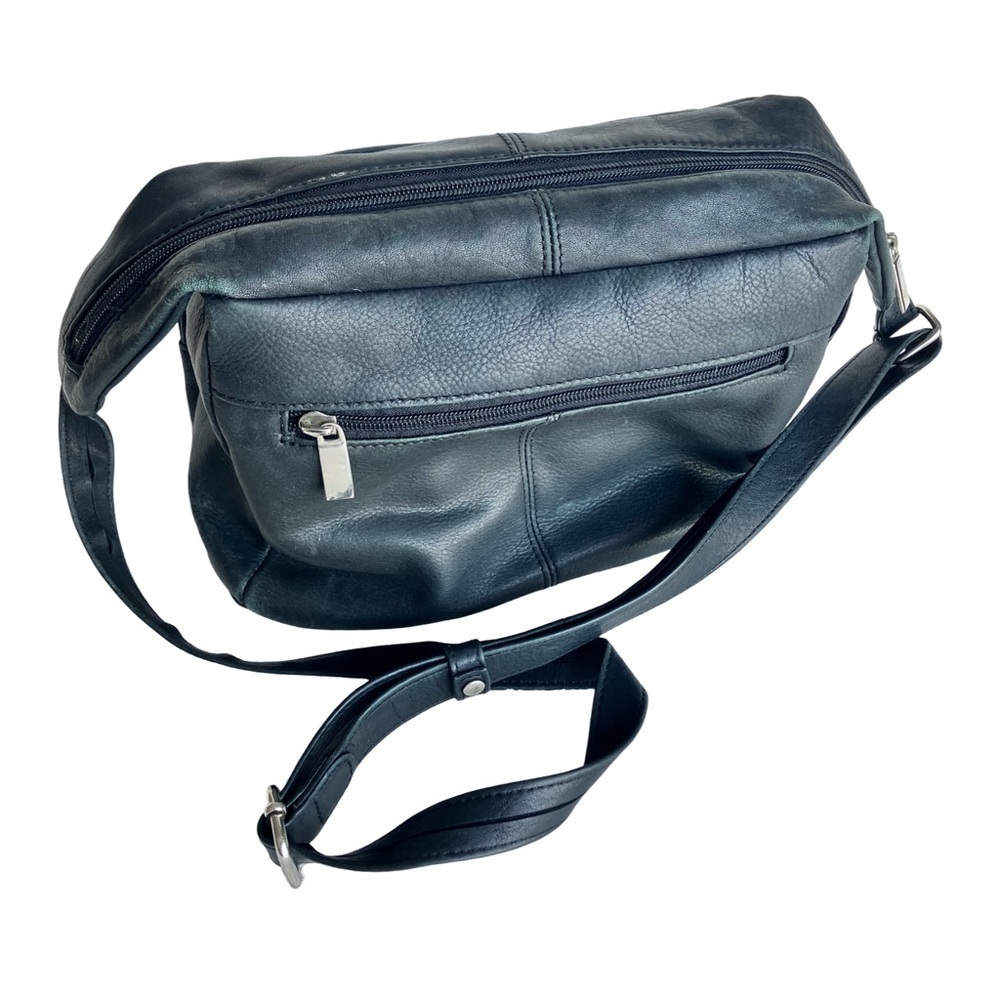 Wilson’s Vintage Black Leather Bag - Picture 3 of 5